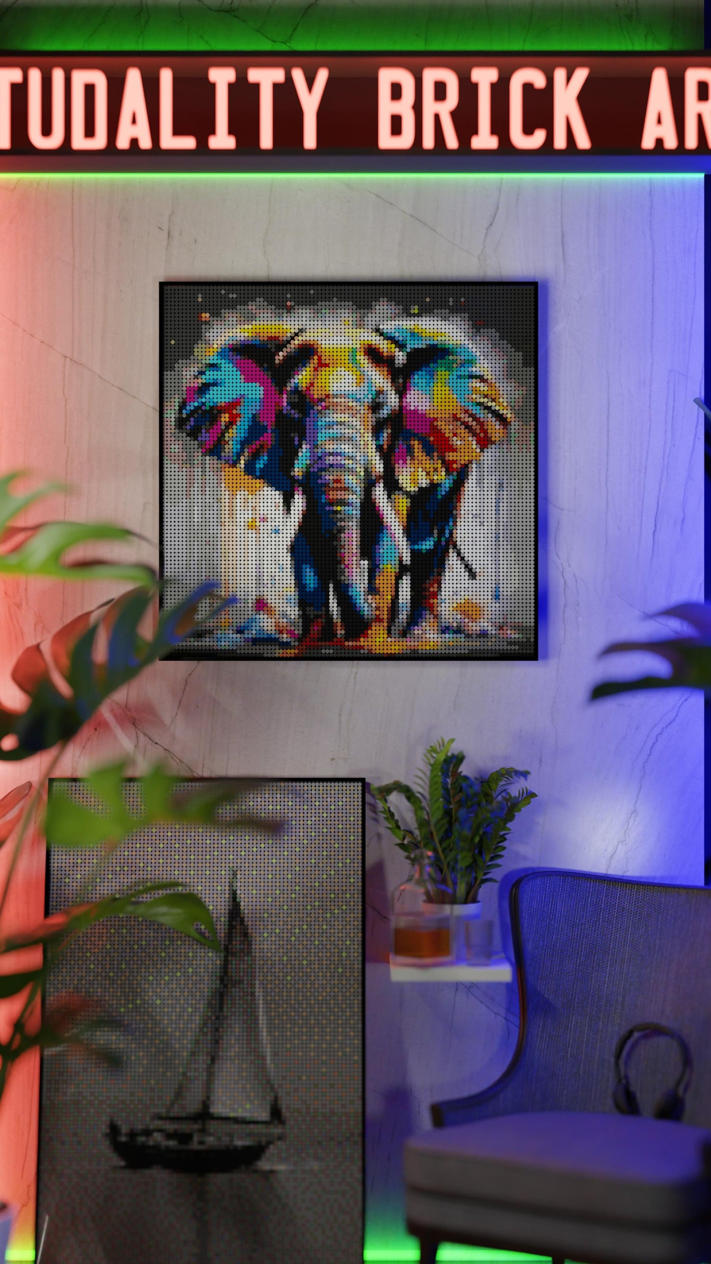 Majestic Giants LEGO® Style mosaic pixel art design for display